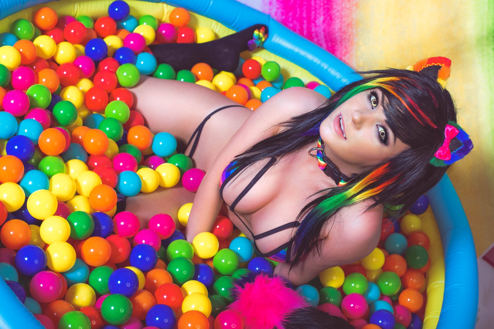 Danielle Beaulieu rainbow bikini 9