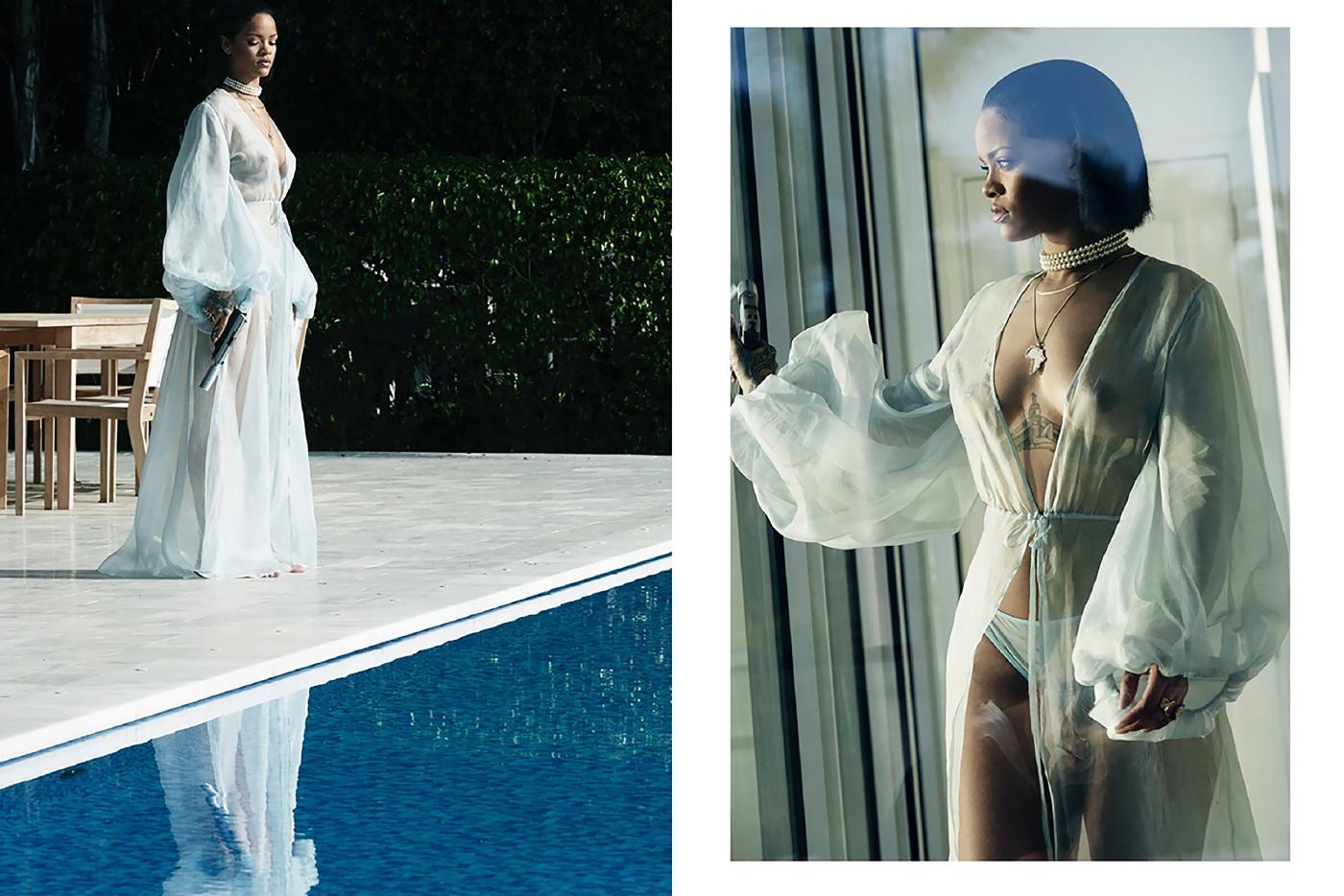 Rihanna Sexy Bikini Robe Nipple Slip Photos Leaked 20