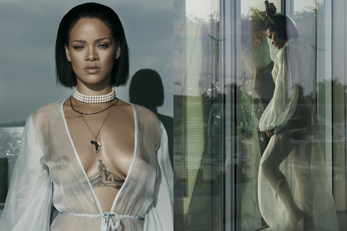 Rihanna Sexy Bikini Robe Nipple Slip Photos Leaked 8